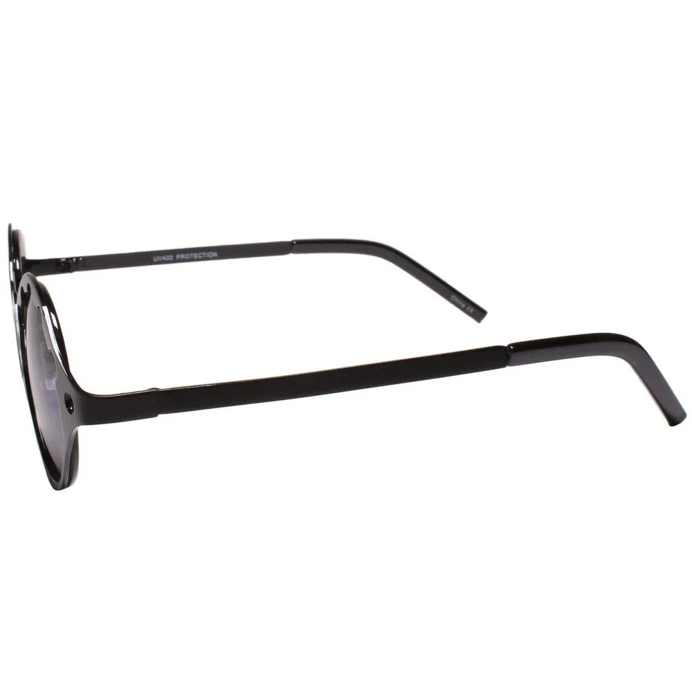 Classy Exotic Mens Womens Unique Retro Steampunk Fashion Round Black Sunglasses